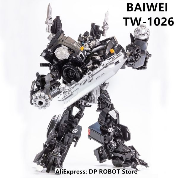 Aktionsspielfiguren AUF LAGER BAIWEI Transformation TW-1026 TW1026 Ironhide KO SS14 Weaponeer SS Movie Robot Action Figure 230627