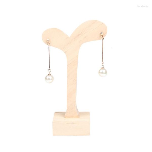Sacchetti per gioielli in legno a forma di germoglio di fagiolo per orecchini espositore per espositori puntelli orecchini a bottone portaoggetti 15,5 cm 9 cm