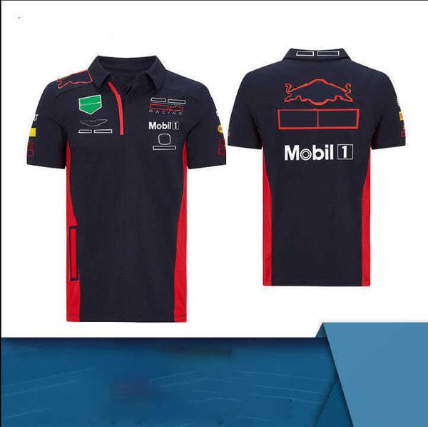 Erkek Tişörtleri Eşofmanlar F1 Team Racing Polo Forma Polyester Çabuk kuruyan Araba Yakalı Tişört Aynı Tarz Özelleştirme