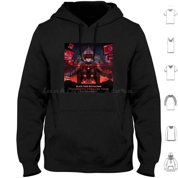 Herren Hoodies Black Tiger Sex Machine Tour 2023 Menkopolhukam Hoodie Baumwolle Langarm