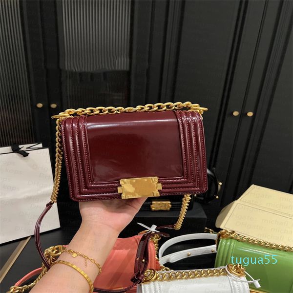 Luxury Boy Spicy Mom Bag Fashion Shoulder Quality 1: 1 Classic Flap Bag Women Crossbody Shoulder Designer Bag in pelle 18CM