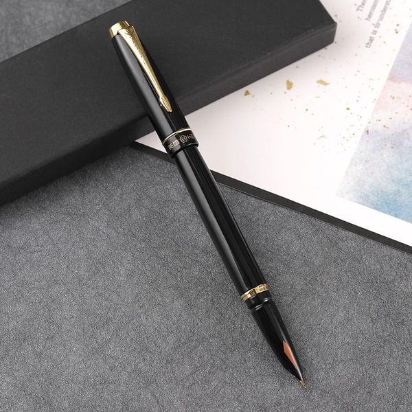 Pens Hero 7025 Metal Çeşme Kalem Çeşmesi Pen Mürekkep Kalemi Siyah Altın Hediye Ücretsiz Kargo