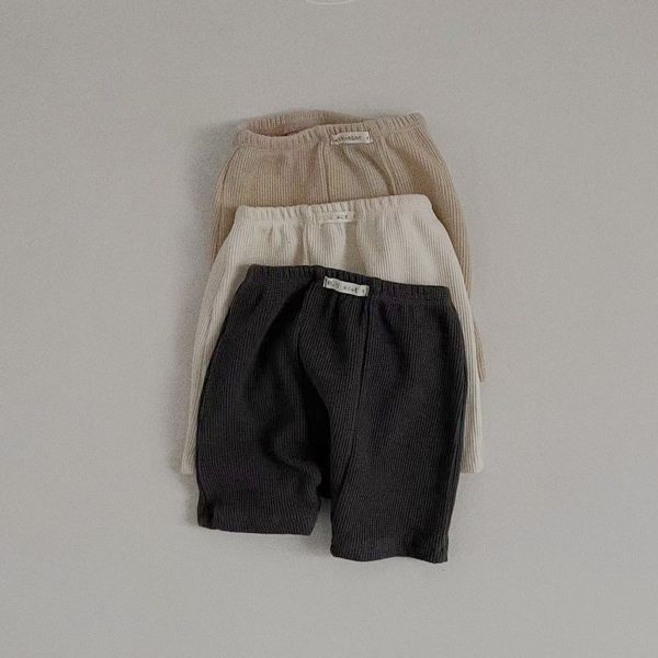 Pantaloncini 2023 Baby Solid Cotton Infant Pp Pants Cute Toddler Leggings a costine Summer Boy Girl Abbigliamento per bambini 024M 230628