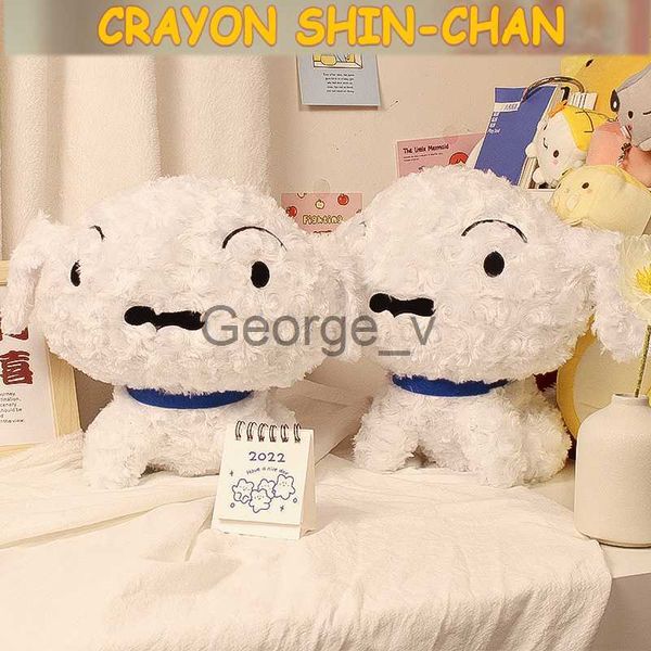 Gefüllte Plüschtiere 29 cm Crayon ShinChan Plüschtiere Crayon Boy White Dog Plüschpuppe Anime Stoffpuppen Kawaii Shinchan Plüsch Geschenk für Kinder J230628