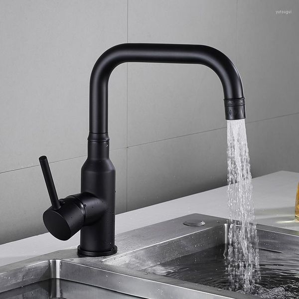 Кухонные смесители Tuqiu Faucet Swivel Brass Sink Вращающийся смеситель для раковины в ванной комнате Черный/хром/никель