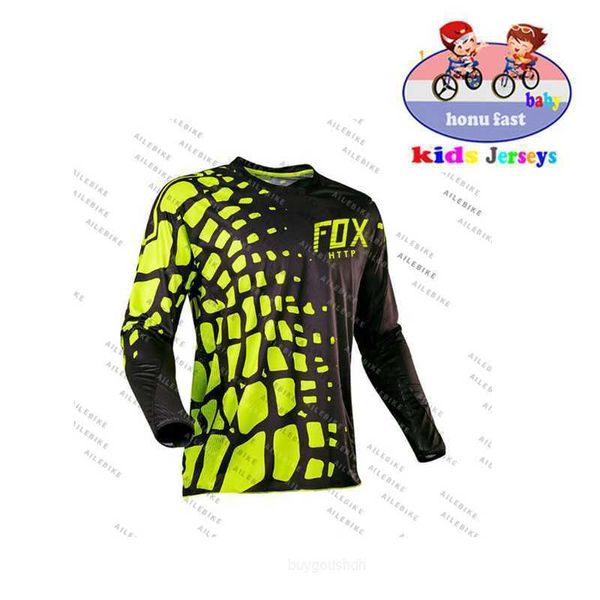 Masculino camisetas infantis fora da estrada ATV Racing T-shirt HTTP Fox Bicycle Cycling Bike Downhill Jersey Jersey Jersey Motocross MTB Camouflage D Boys Y77