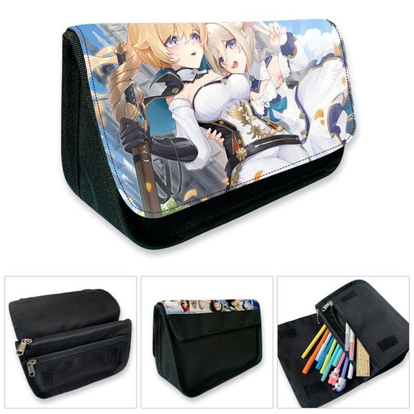 Taschen Genshin Impact Bleistiftkoffer Estojo Escolar Kawaii Stationery Pen Case Astuccio Game Pencil Bags Trousse Scolaire Pencil Beutel