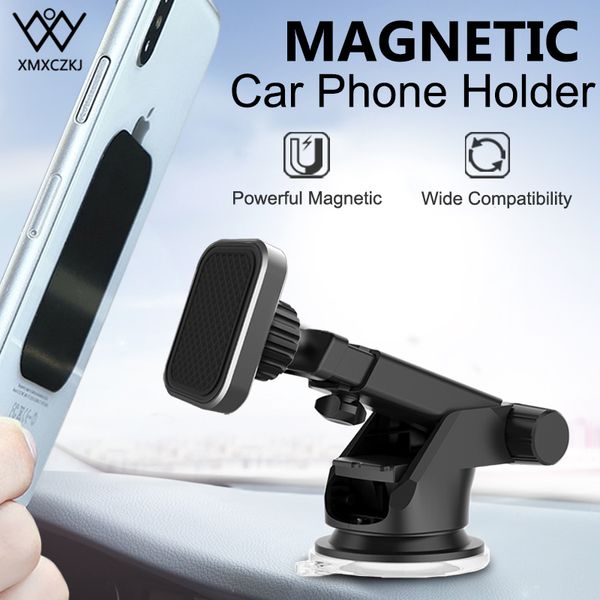 XMXCZKJ Supporto Magnetico Universale per Telefono per iPhone Xs Max X 8 Ventosa Telescopica Supporto per Cruscotto per Parabrezza Auto con Culla