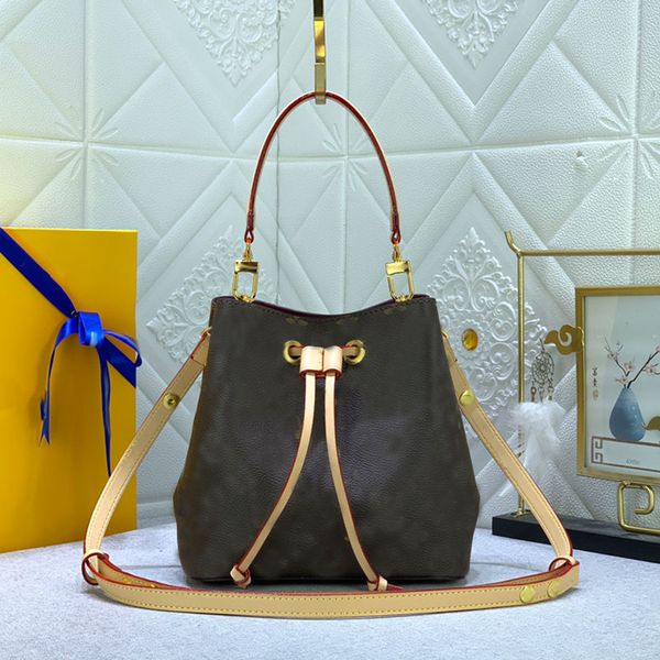 Kadın Deri Omuz Çantası tasarımcı çanta cüzdan kadın crossbody çanta Tote Bucket çanta M46581 Vintage baskılı alışveriş çantası Lüks tasarımcı çantaları Klasik çanta