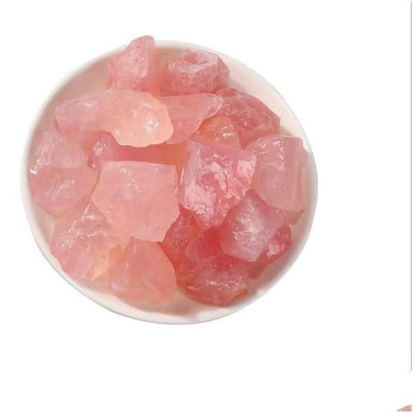 Articoli di novità Pinkgem Pietre di cristallo di quarzo rosa - Grandi rocce naturali per gioielli Wicca Reiki Healing Decor Drop Delivery Home Garde Dhf21