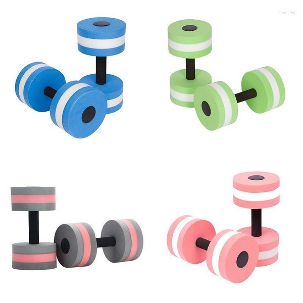 Halteres 2 pçs EVA Espuma de Água Haltere Flutuante Piscina Peso Aeróbico Automático Flutuador Aquático Barbell Natação Fitness