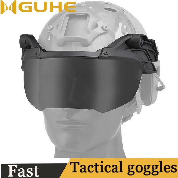 Taktik Kasklar HIZLI taktik kask flip-up gözlük/koruyucu maske/açık avcılık harici kask koruyucu gözlük/rüzgar geçirmez göz korumasıHKD230628