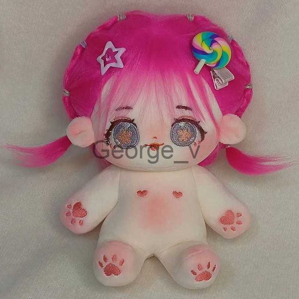 Animali di peluche farciti 20CM Idol Girl Doll DIY Capelli lunghi Giocattoli di peluche Nero Rosa Lisa Jennie Jisoo IZONE TWICE Velluto rosso Oh My Girl MAMAMOO Aespa Dolls J230628