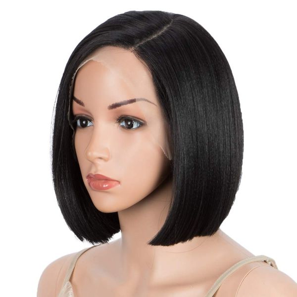 Perucas Straight Bob 150% Density Natural Color Wigs U Part Bob Wigs Short Straight Wigs for Black Women Daily Use