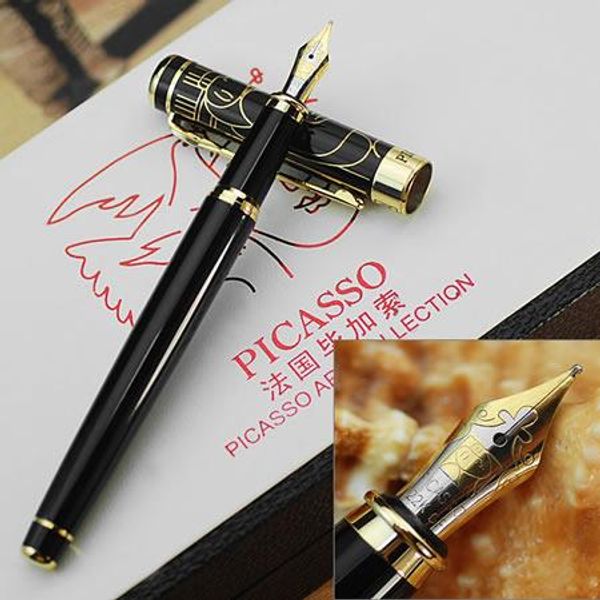 Pens Picasso 902A preto e dourado M NIB Fountain Pen Dream