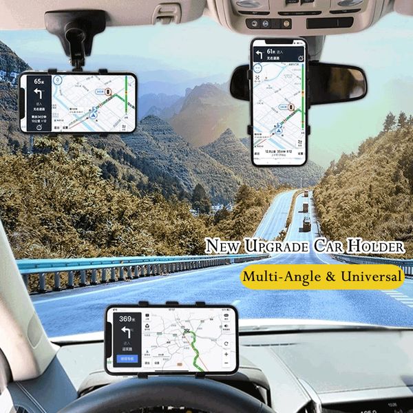 Suporte de telefone universal para carro, painel, espelho retrovisor, telefone celular, suprimentos de navegação GPS, suporte ajustável, suporte para telefone automático