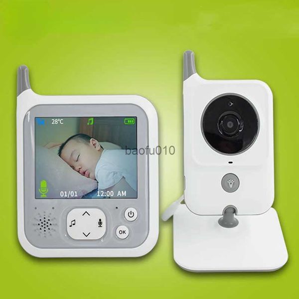 3.2 pollici Wireless Video Color Baby Monitor Luce notturna portatile Baby Nanny Telecamera di sicurezza IR LED Night Vision citofono L230619