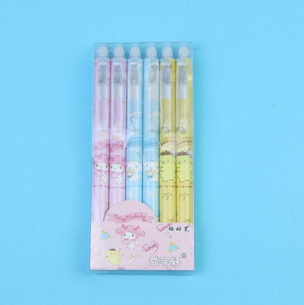 PENS 36 PCS/lotto kawaii cani coniglio gomma cancellabile gel penna carina da 0,5 mm inchiostro blu firma penne articoli regalo di cartoleria da ufficio offerta all'ingrosso