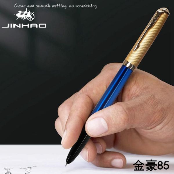 Pens Jinhao 85 Brunnen Stift Spirale rotierende Mütze Büro schreiben Kalligraphie extra feines Iridium Stift Metall Holz Retro Pen