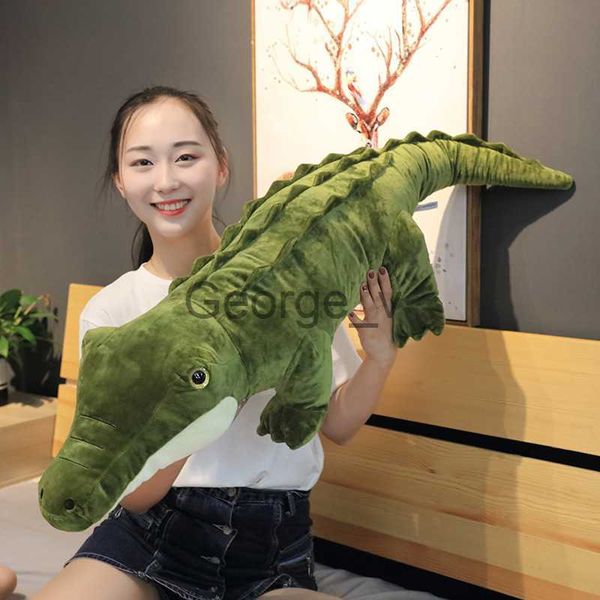 Animais de Pelúcia Recheados Lifelike Bicho de Pelúcia Vida Real Jacaré Brinquedo de Pelúcia Simulação Crocodilo Bonecas Kawaii Ceative Travesseiro para Crianças Presentes de Natal J230628