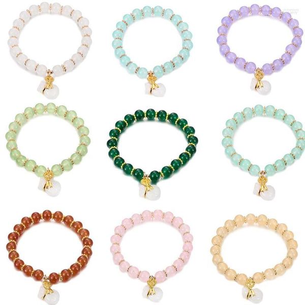 Strang Natürliche Kristall Armband Brieftasche Anhänger Perlen Für Frauen Damen Schmuck Geschenk Drop Großhandel