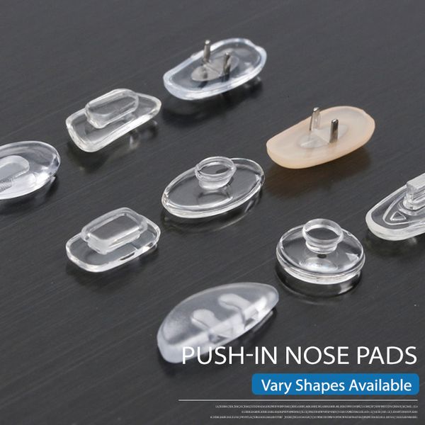 Brillen Accessoires Neus Pads Ovale Pushin Stukken Push in Zachte Siliconen Slide Neuspads voor Bril Zonnebril 230628