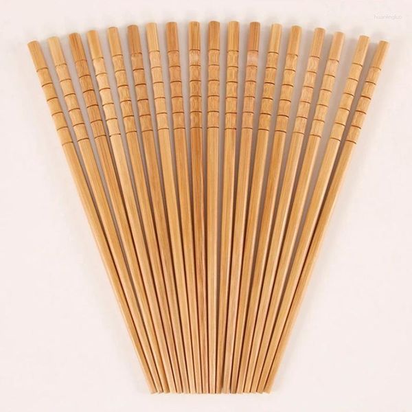 Pauzinhos Pure Manual Natural Bambu Wood Saudável Chinês Carbonização Chop Sticks Reutilizáveis Hashi Sushi Stick Utensílios de Mesa