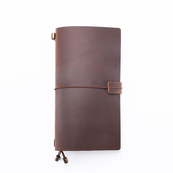 Equipamento do Crazy Horse Crazy Horse Genuine Leather Traveler's Notebooks Vintage Business Planner Passaporte Diário padrão Diário Papelaria