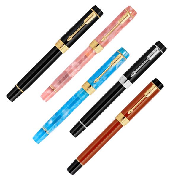 Pens Jinhao 100 Little Centennial Resin Fountain Penna Ef M Bent Nib Ink Penna con convertitore Scuola Business Wrifts Regali penne