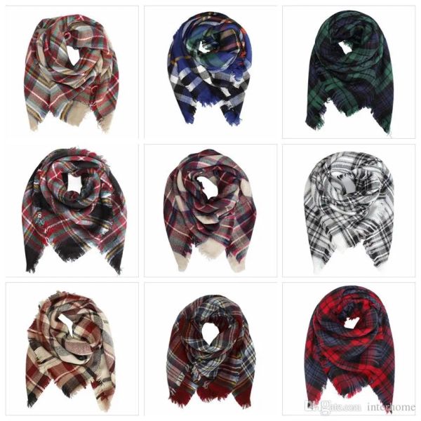 Kinder Plaid Decke Schals Tartan Gestreiften Quasten Schal Mode Warme Halstuch Herbst Winter Baby Schal Schal Großhandel Zugang