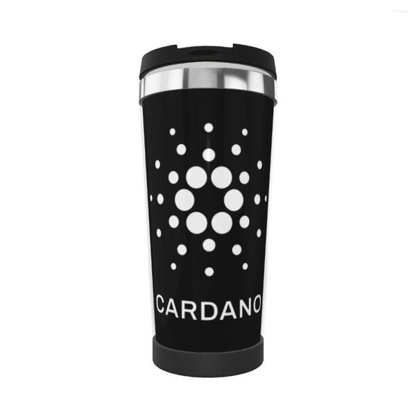 Garrafas de água Copo com isolamento duplo Cardano Moeda ADA Moeda criptográfica Premium aceita Isolamento térmico Copos de chá Garrafa a vácuo Caneca