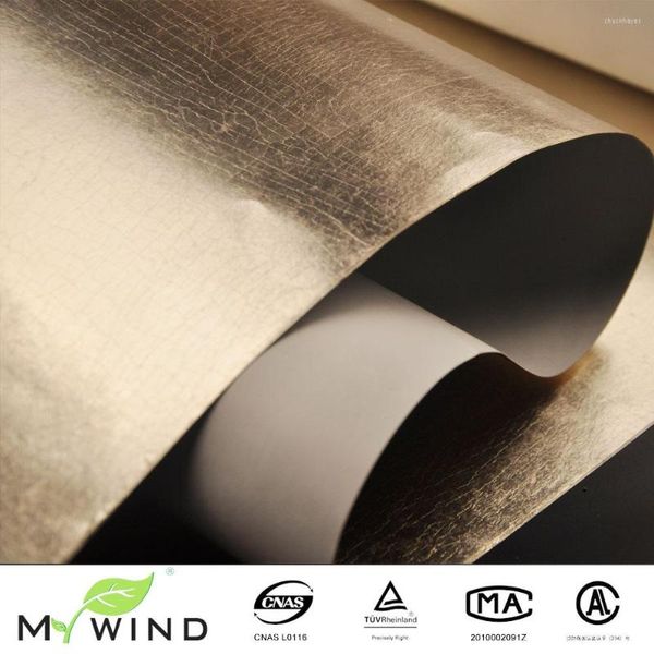 Обои MYWIND Gold Champagne Fiol Wallcoverings Металлические обои Роскошные обои для декора зала