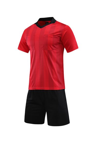 Roupa de árbitro de futebol de secagem rápida respirável de fábrica por atacado camisa única manga curta para árbitro de jogo de futebol adulto C