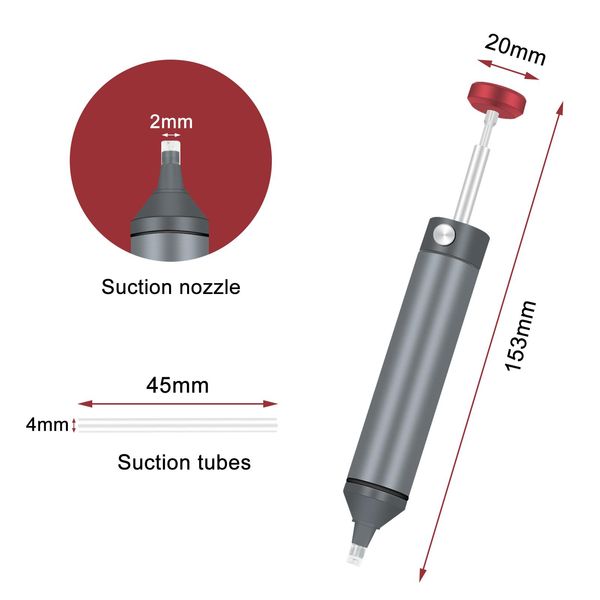 Desoldeerpompen newacaloxstainsstainless çelik mini desoldering pompa güçlü vakum lehimleme kalemi emme kalay tabancası diy kaynağı desolder aracı