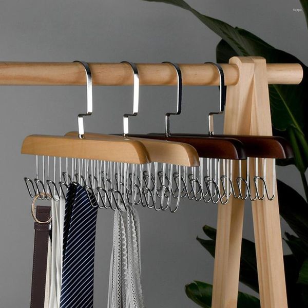 Kleiderbügel Kleiderbügel Haken Multifunktionale Log Anti-Rutsch-Display Nützliche 8 Haken Weit verbreitet Seidenschal Hutständer