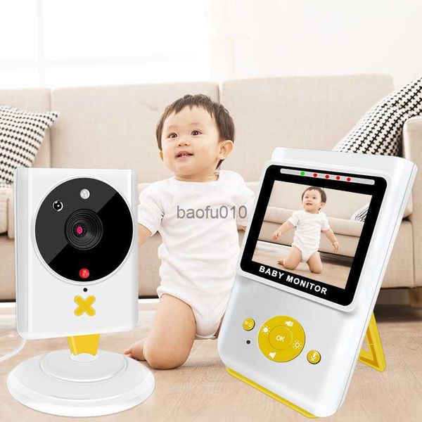 WiFi Baby Monitor Smart Kids Video Monitor Two Way Talk Night Vision IP Camera Baby Nanny Telecamera di sicurezza Monitoraggio della temperatura L230619