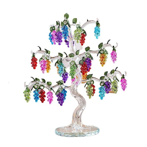 Oggetti decorativi Figurine 36 Appendere Decorazioni per alberi di uva di cristallo Fengshui Artigianato in vetro Decorazioni per la casa Figurine Regali di Natale Souvenir Ornamenti 230628