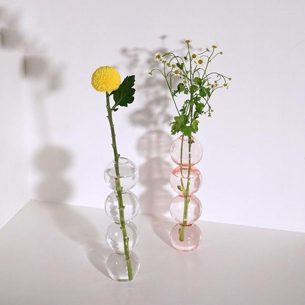 Vazolar Çiçek Vazo Ev Dekorasyonu Için Cam Dekoratif Teraryum Kapları Masa Süsleri Bonsai Nordic