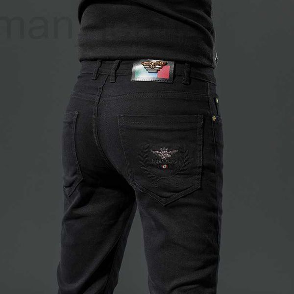 Herren Jeans Designer 2021 schwarze Jeans Herrenmode Marke Frühling und Herbst Slim Fit elastische Jugend Leggings lässig lange Hosen Männer 5RU0