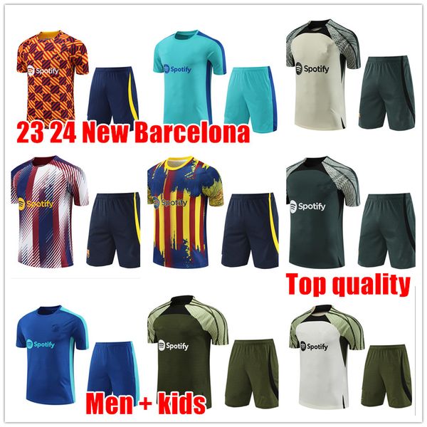 2023 Barcelona Trainingsanzüge Männer Kinder Fußballtrikots Barca TRAININGSANZUG MARADONA PEDRI 23 24 neu Barcelona Kurzärmliges Sportbekleidungsset Chandal Futbol Sweatshirt-Oberteil