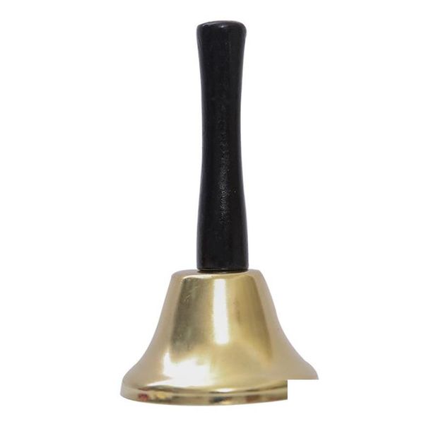 Noise Maker Brass Hand Bell Party Evento sportivo - Gold/Sier Strumento a percussione Drop Delivery Home Garden Forniture festive Dhun1