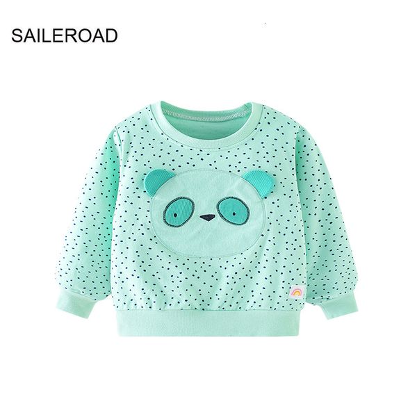 T-shirt SAILEROAD Spring Boys 2 7 anni Abbigliamento Capispalla in cotone Cartoon panda Top per bambini Felpe con cappuccio per bambini per bambini 230627