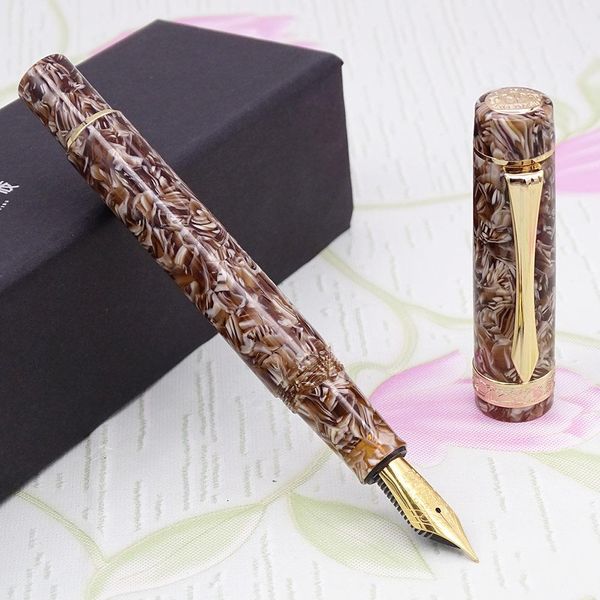 Pens liy (Live In You) Serie di montagna Resin Celluloid Fontana Penna Schmidt Fine Nib Converter Awesome Writing Pen Collectionmocun