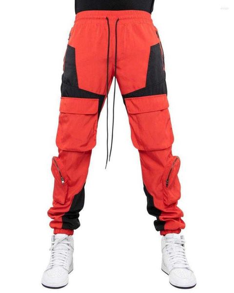 Мужские брюки с несколькими карманами Брюки-карго Тканые стежки с пуговицами Mouth Sports Leisure