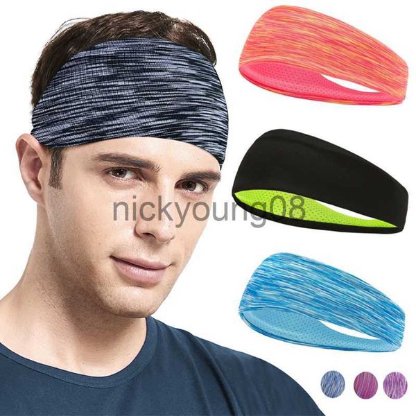 Bandanas 1PCS Schweißband für Männer Frauen Elastische Sport Haarbänder Kopf Band Yoga Stirnbänder Kopfbedeckung Headwrap Sport Workout Haar Zubehör x0628