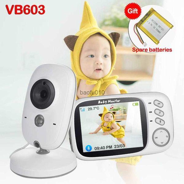 VB603 LCD da 3,2 pollici Monitor elettronico per bambini Display Videocitofono Telecamera di sorveglianza ninna nanna Protezione di sicurezza per neonato L230619