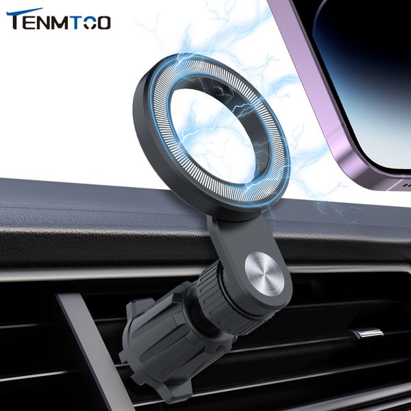 Tenmtoo Supporto magnetico per telefono da auto compatibile con Magsafe Car Mount Supporto da auto portatile per iPhone 14 13 12 Pro Max Plus MINI