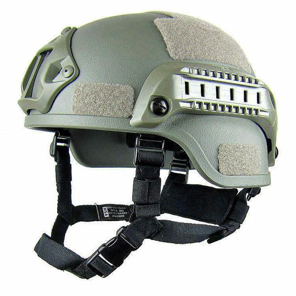 Taktische Helme Jagd Schießen Outdoor-Sportarten Leichter taktischer Schnellhelm Verstellbarer ABS-Helm mit Seitenschienen NVG-Halterung für PaintballHKD230628