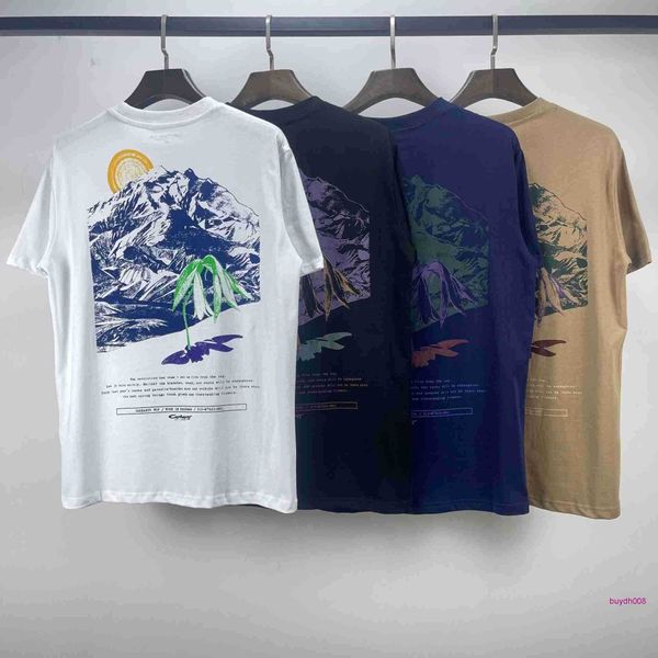 Mode Herren- und Damen-T-Shirt Werkzeugmarke Carhart New 23 Snow Peak Pattern Paar Lose Kurzarm Trend 2qg8