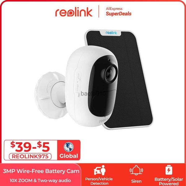 Reolink Argus 2E Pil WiFi Kamera Argus Eco 1080P Full HD 6x Zoom Hareket Algılama 2 Yönlü Ses Güneş Enerjili Güvenlik Kamerası L230619